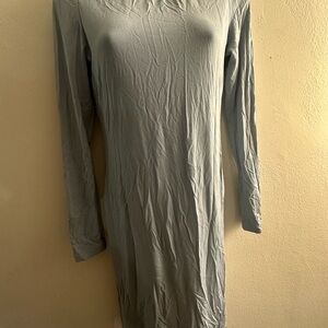 SHEIN Gray Long Sleeve Dress